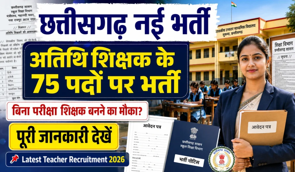Sukma Guest Teacher Recruitment 2026