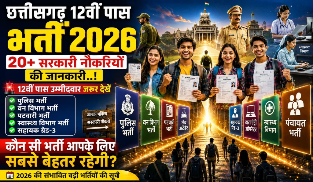 CG Govt Job Vacancy 2026 12th Pass