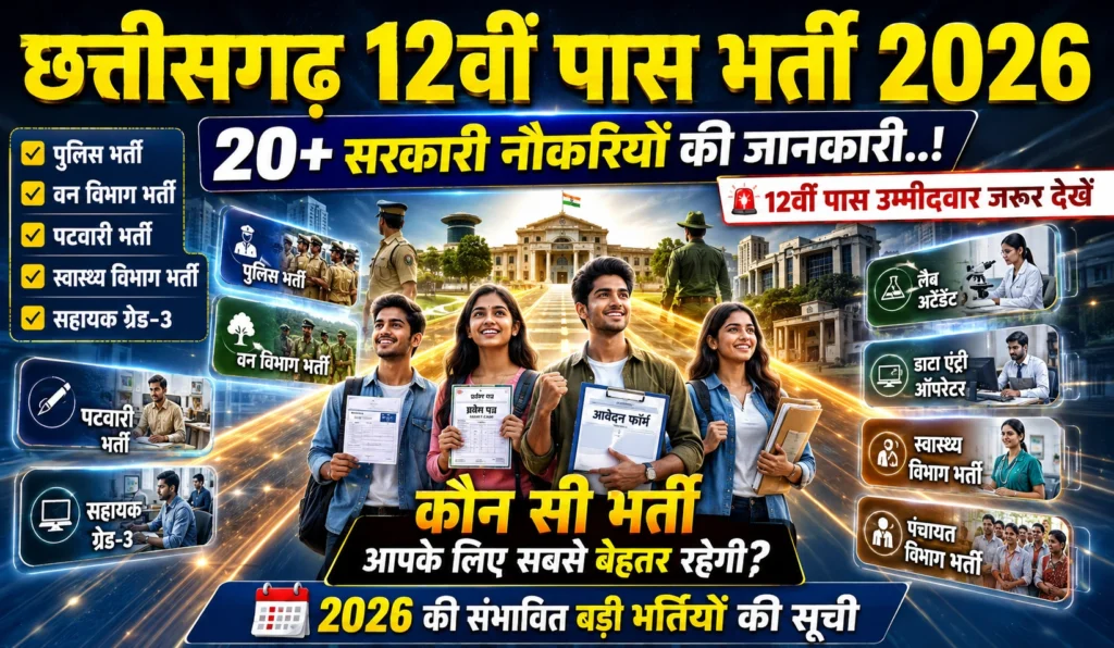CG Govt Job Vacancy 2026 12th Pass